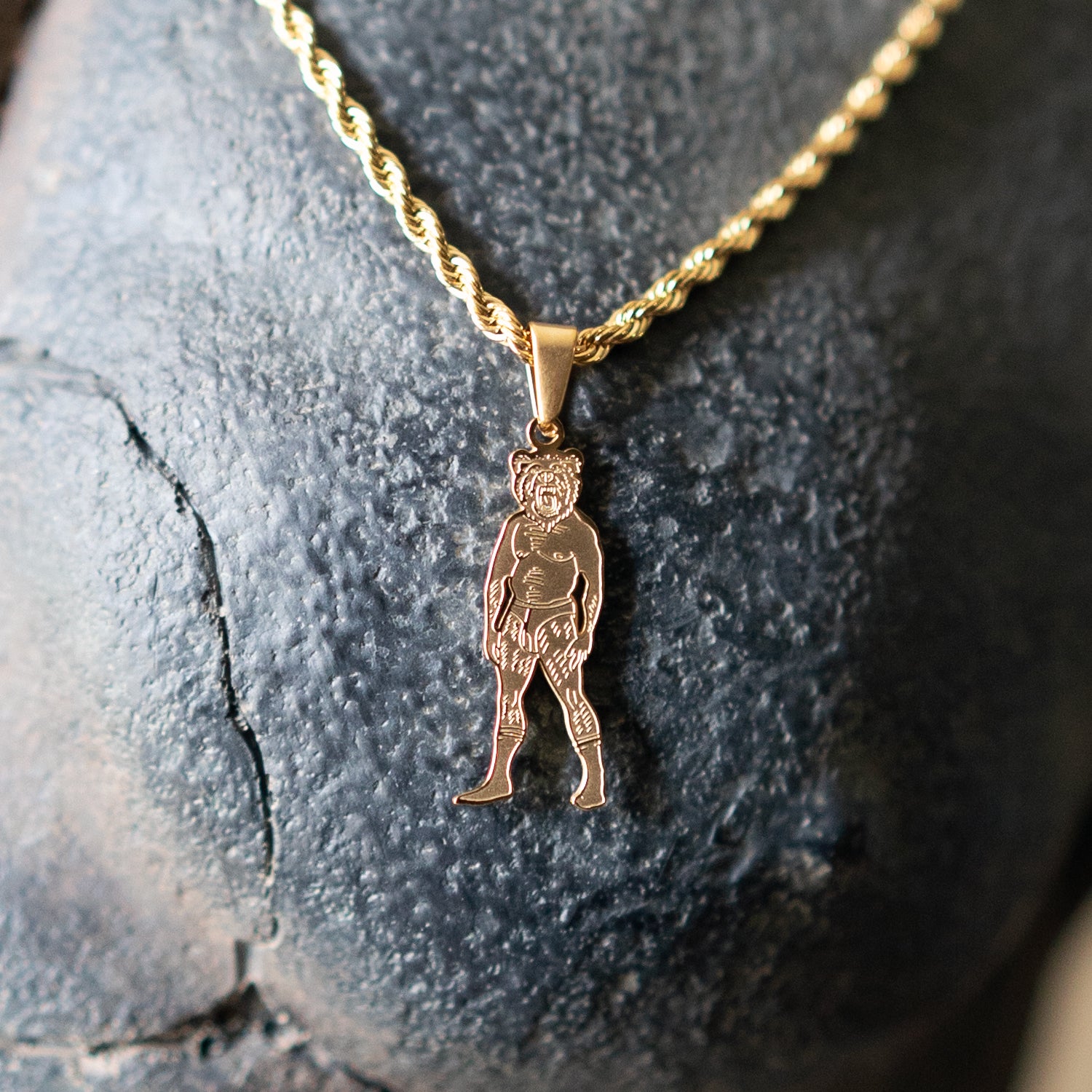 Vercielago Gay Bear Necklace Gold